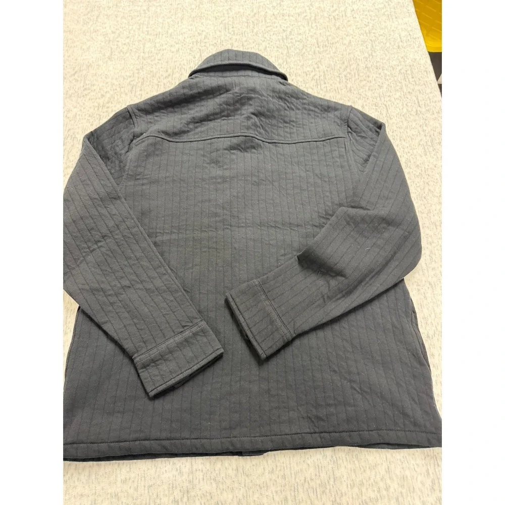 Goodfellow & Co Mens Quilted Shirt Jacket‎ Black Snap Front Shacket Medium NEW - Picture 5 of 5